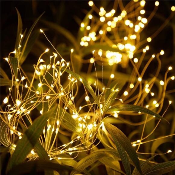 Garden-Decorative-Lights, Solar Firework Lights 105 LED-Powered 35 Copper Wires - Picture 3 of 7